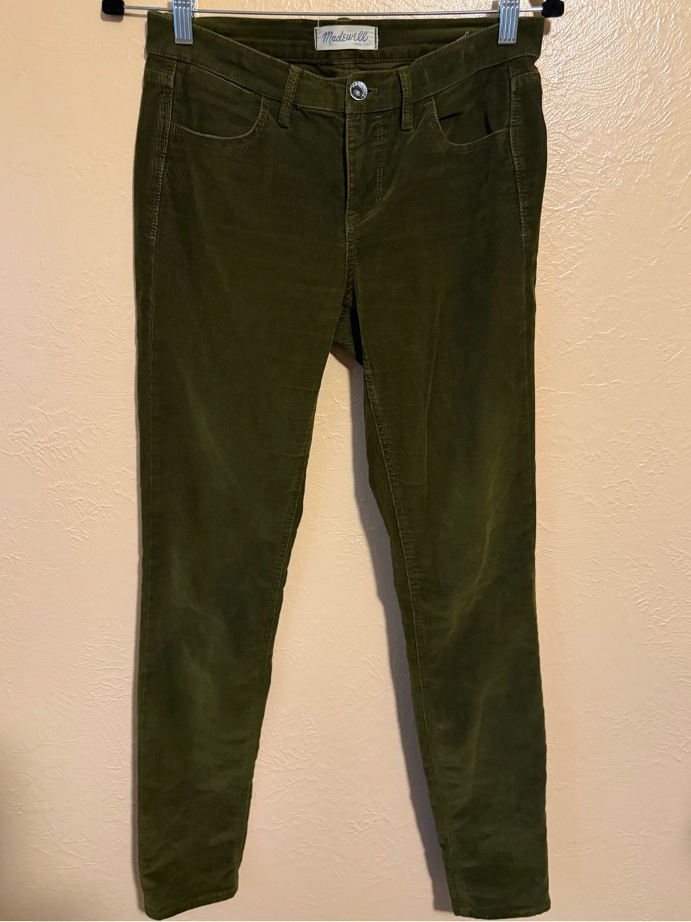 Madewell Slim Olive Corduroy Skinny Pants